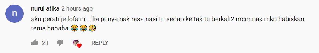 "Lofa tu nak rasa nasi ke nak habiskan nasi" - Netizen 