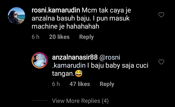  Macam tak percaya je Anzalna  basuh baju Netizen 