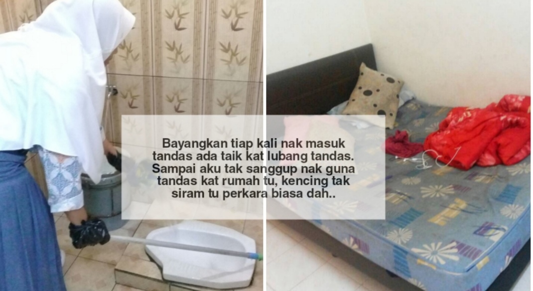 Keluarga mertua peng0tor, setiap kali nk masuk tandas ada taaik kt 